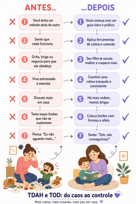 Antes e depois do metodo Do Caos ao Controle