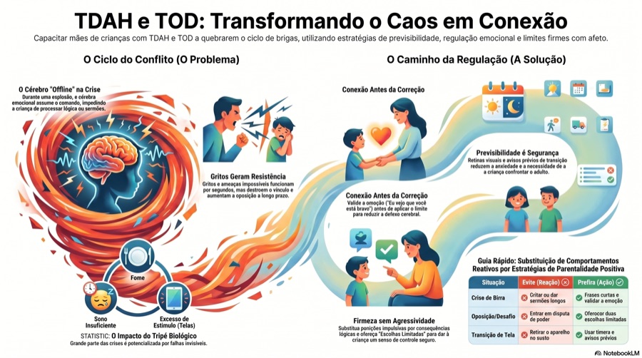 Mae e filho sentados no chao em um momento de calma